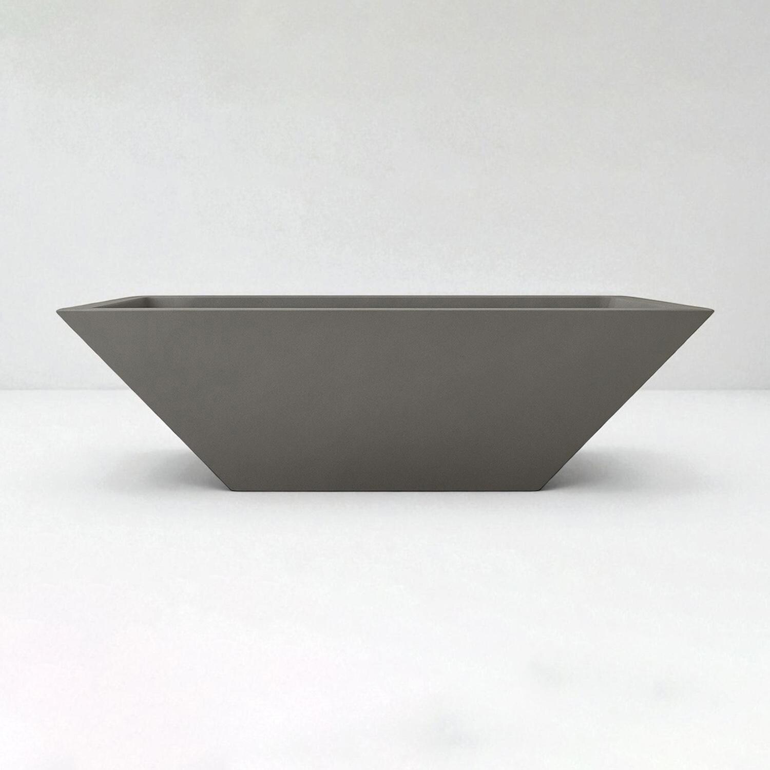 Warming Trends 105405 Ember 24-in Square Concrete Universal LP/NG Fire Pit in Charcoal - Fire Pit - White Background thumbnail