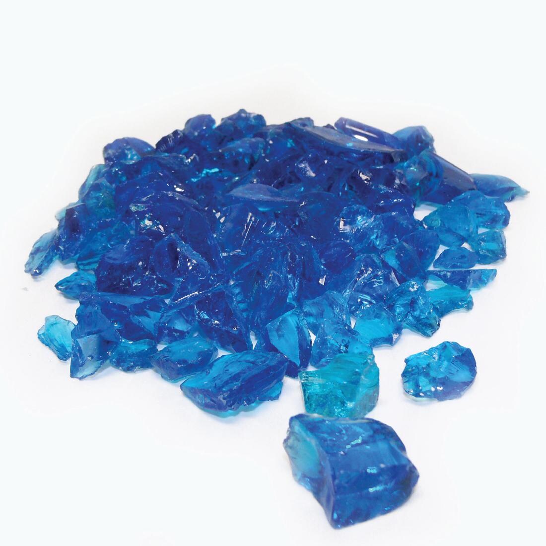 Enhance A Fire Lagoon Blue 3/4-Inch Crushed Fire Glass - 5 Lbs thumbnail