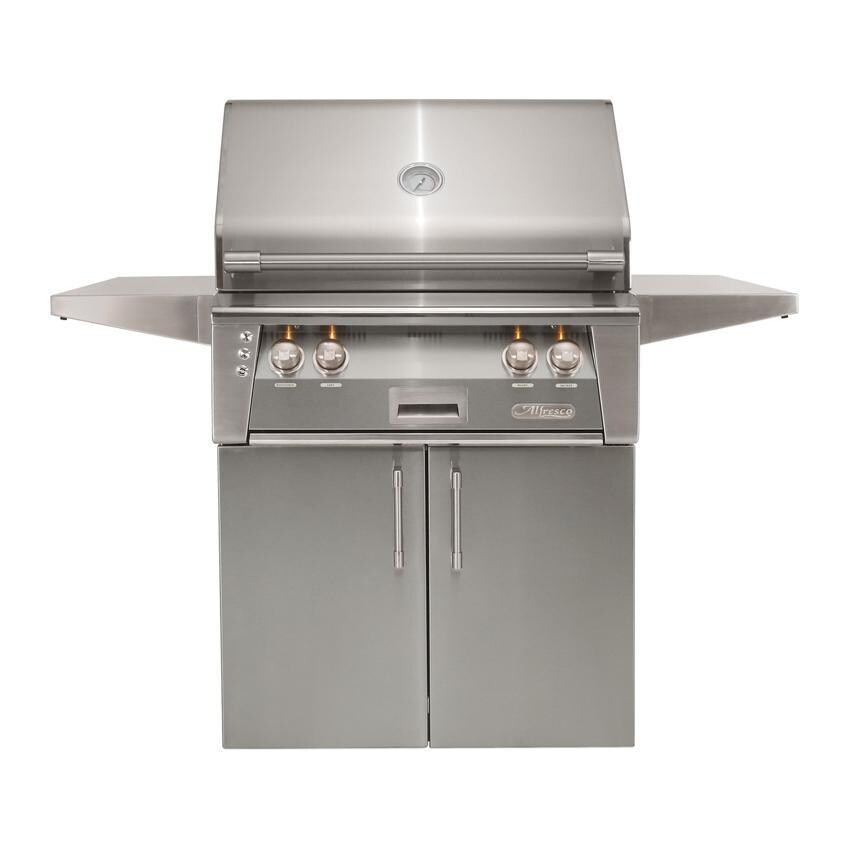 Alfresco ALXE 30-Inch Freestanding Natural Gas Grill With Sear Zone And Rotisserie in Signal Gray - ALXE-30SZC-NG-S7004