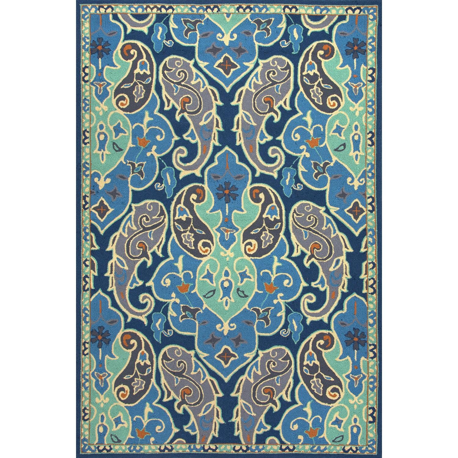 Jaipur Rugs Barcelona Hoja 3.6 X 5.6 Indoor/Outdoor Rug - Blue/Ivory ...