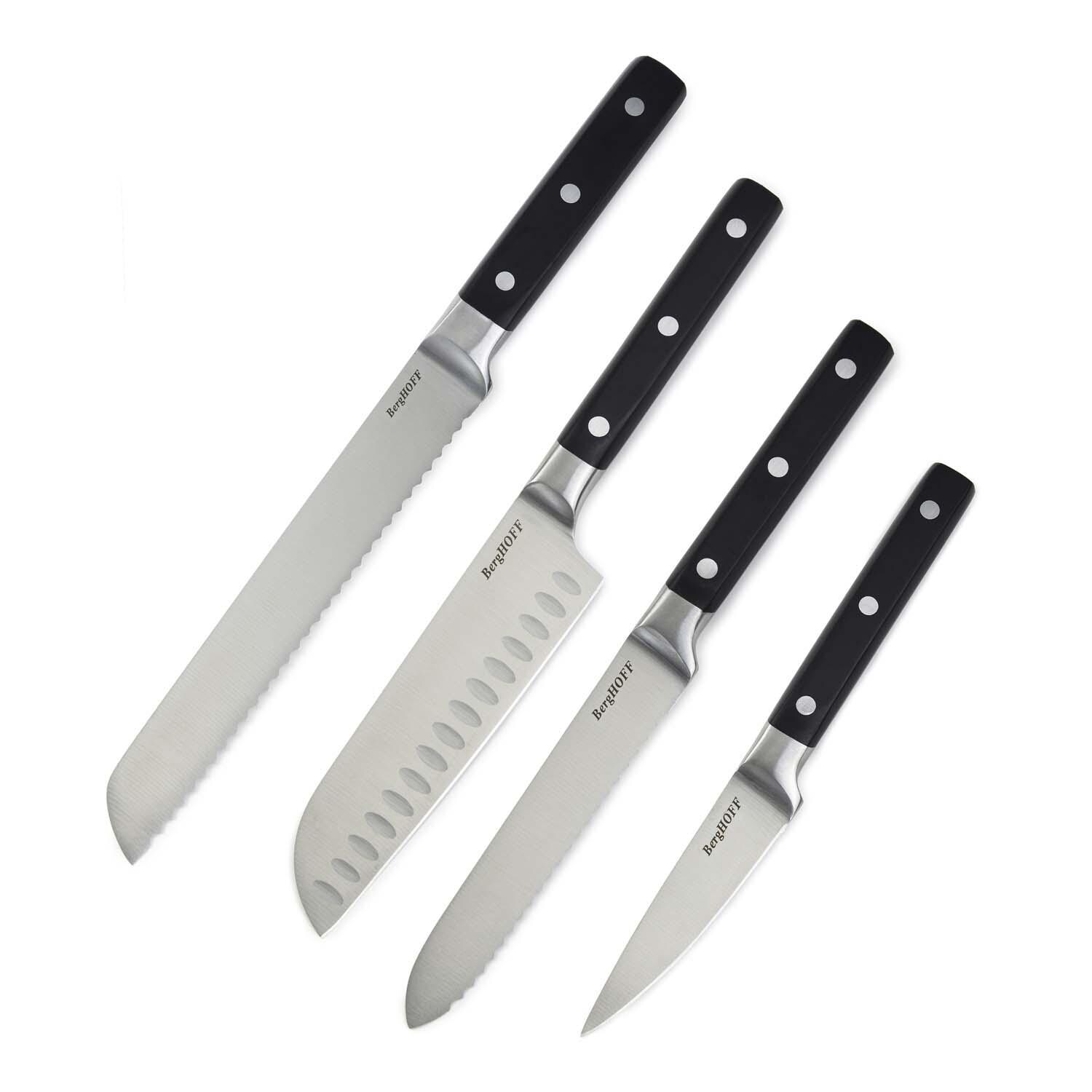 BergHOFF DiNA Gene 4 Pc Stainless Steel Knife Set - White Background thumbnail