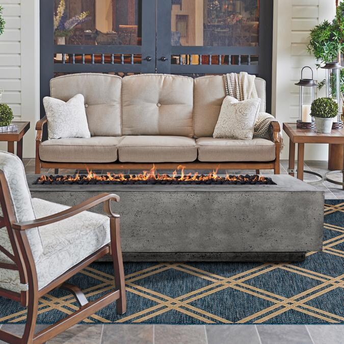 Prism Hardscapes SCPH-415-2LP Tavola 6 90-Inch Propane Gas Rectangular Fire Pit Table - Outdoor Patio (NOT ACTUAL COLOR) thumbnail