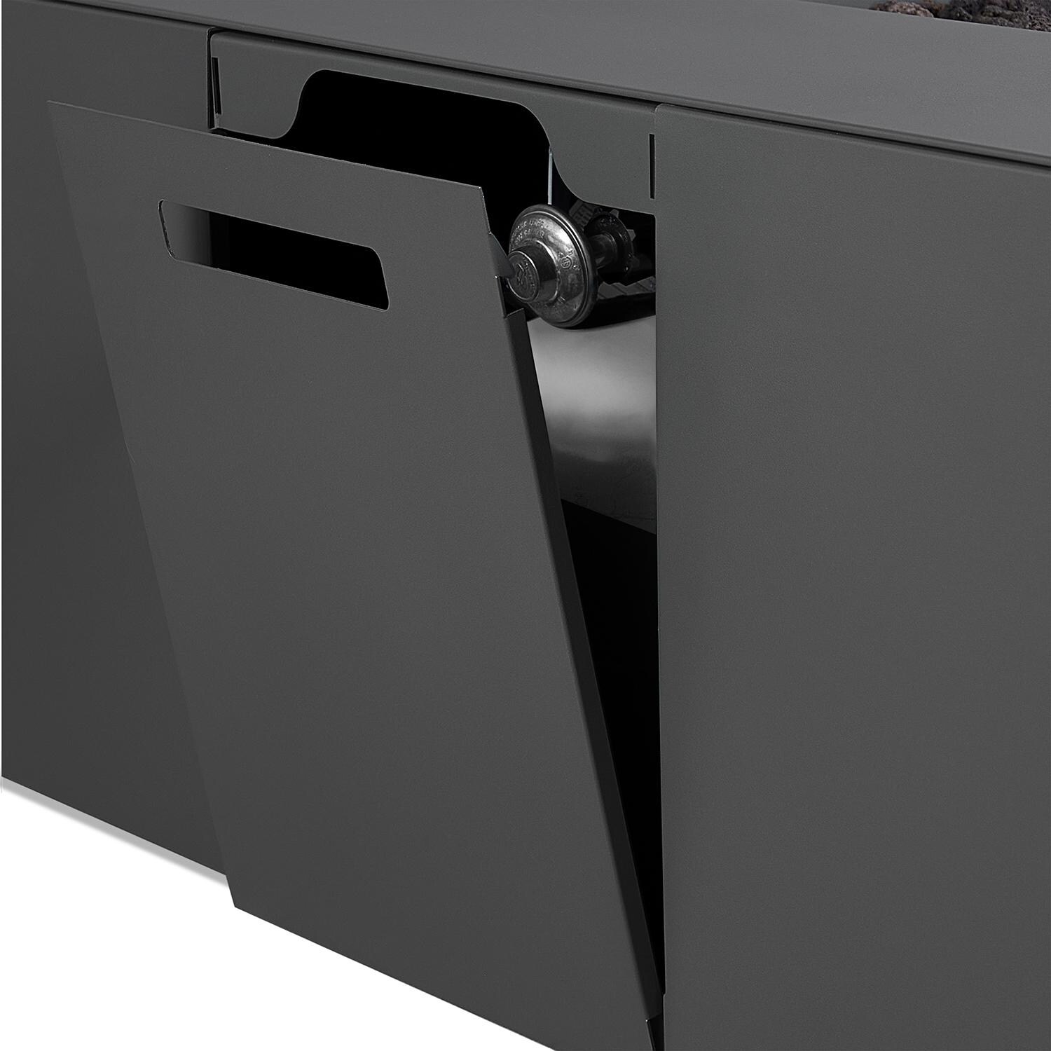 Lakeview Outdoor Designs SC2040LP-SLTE Lakeview Outdoor Designs Covewood 42-inch Square Propane Fire Table - Slate - Side Panel thumbnail