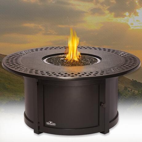 Napoleon Kensington Patioflame 48-Inch Propane Gas Fire Table With Glass Embers By Napoleon - Round - KENS3-BZ