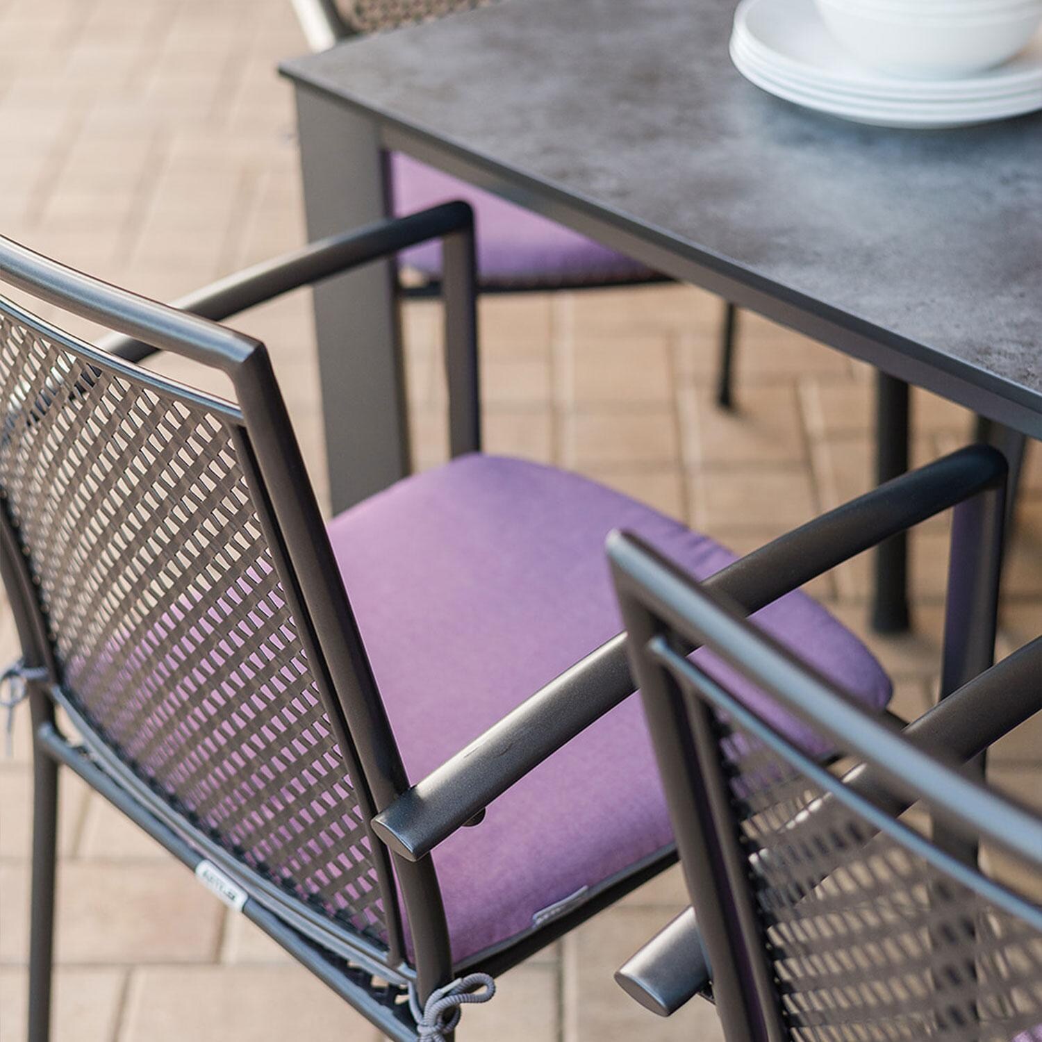 Reno 7 Pc Aluminum Dining Set By KETTLER - Dining Chair - Aluminum - Detail thumbnail