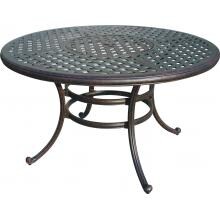 Darlee Series 30 52 Inch Cast Aluminum Patio Dining Table With Ice Bucket Insert
