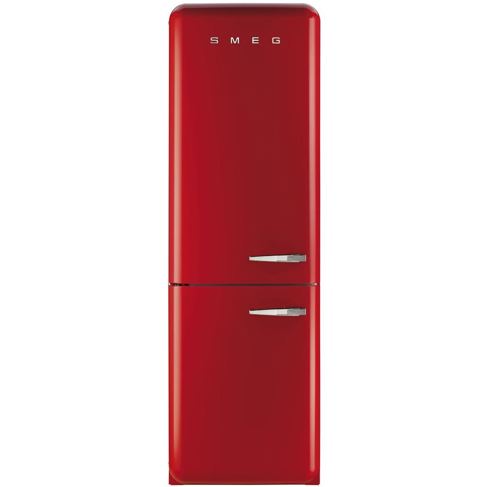 Smeg 50s Retro Style 11.7 Cu. Ft. Bottom Freezer Refrigerator - Red - Left Hinge - FAB32URDLN