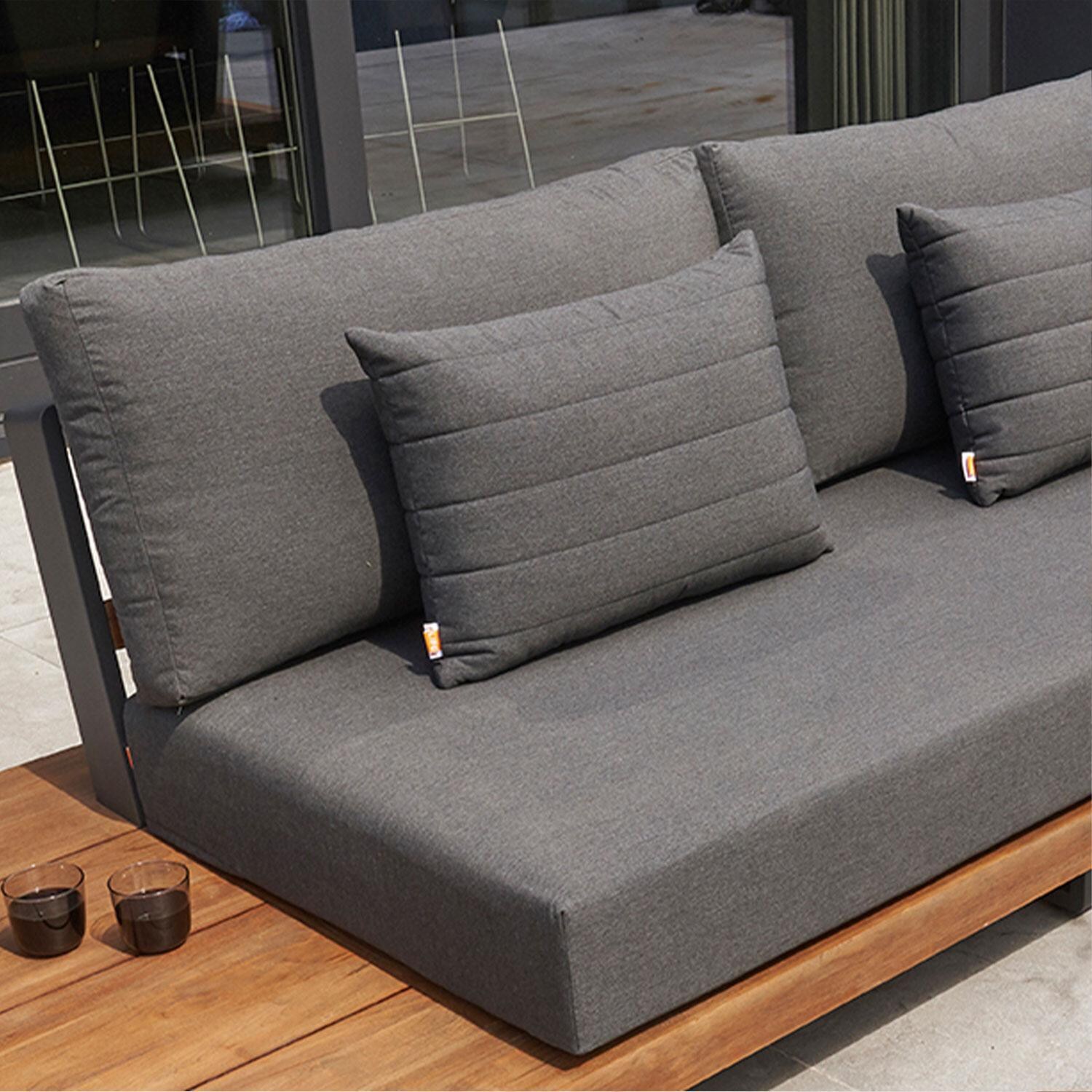 Fitz Roy 4 Pc Aluminum/Teak Sectional Seating Corner Set in Lava By KETTLER - Cushion - Detail thumbnail