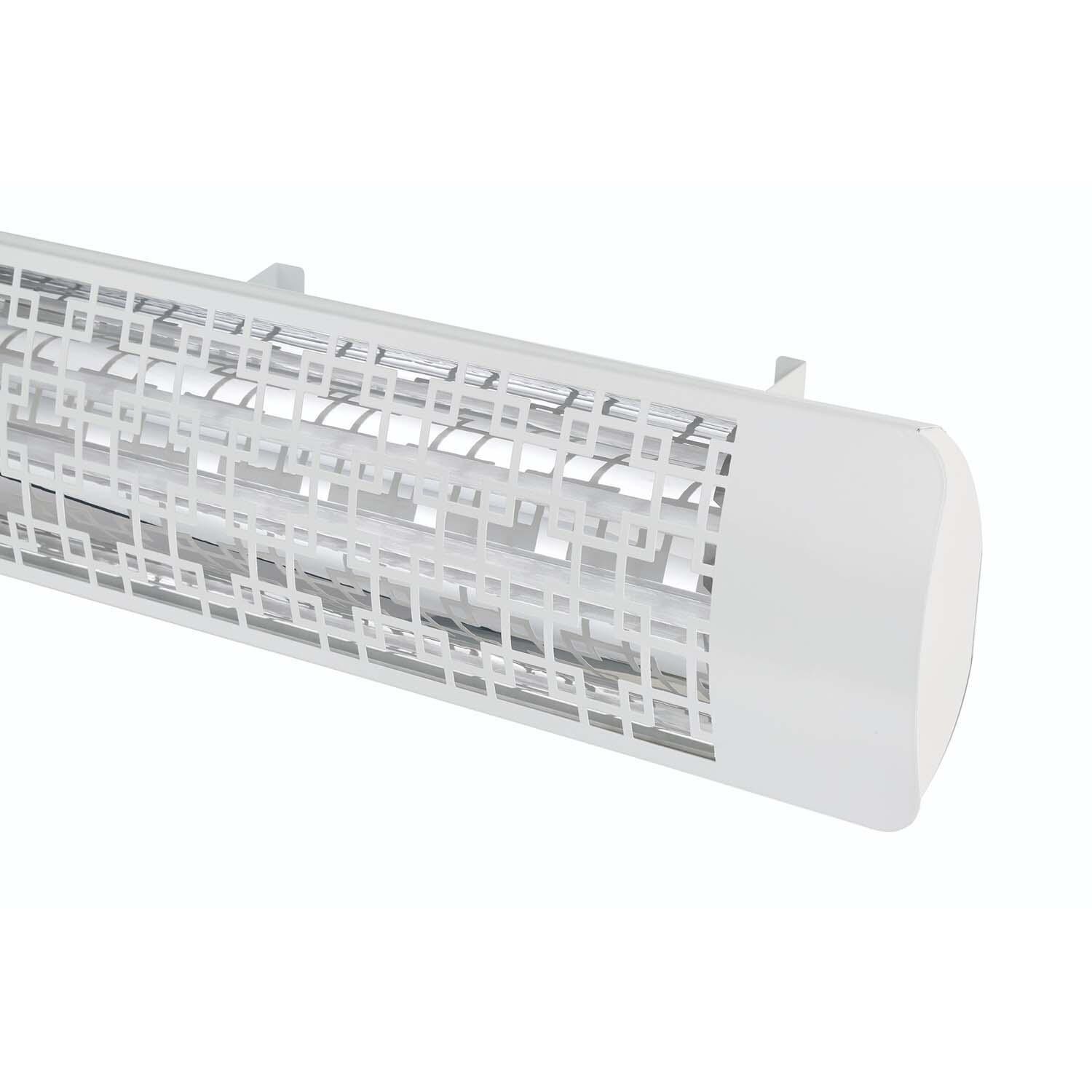 Eurofase EF50240W5 Brix Series 39-Inch 5000 Watt Dual Element 240V Electric Infrared Patio Heater - White - Decor Plate - Detail thumbnail