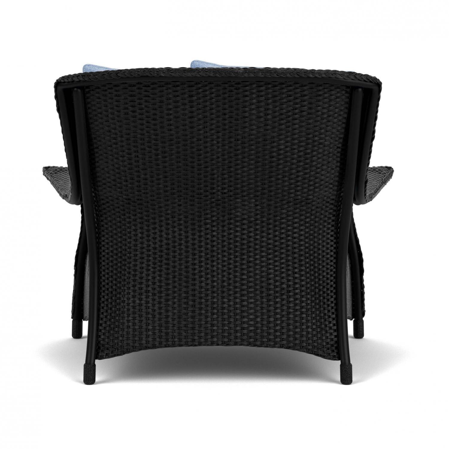 Lloyd Flanders Mandalay Chair and a Half in Ebony Finish with Demo Skyway Fabric - Back thumbnail