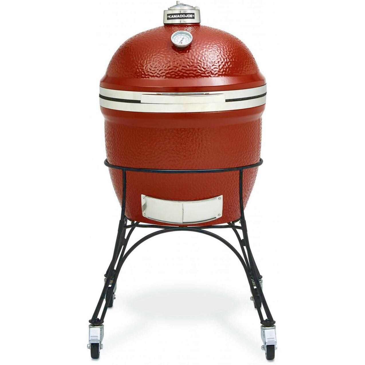 Kamado Joe Classic 18-Inch Freestanding Ceramic Grill With Stainless Bands