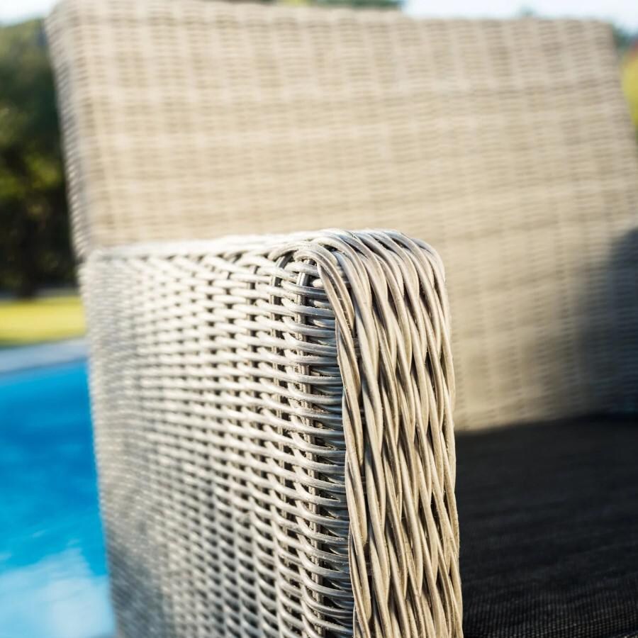 Kettler BRETANGE 7 Piece Dining Set with Canvas Coal Cushions - Chair Wicker thumbnail