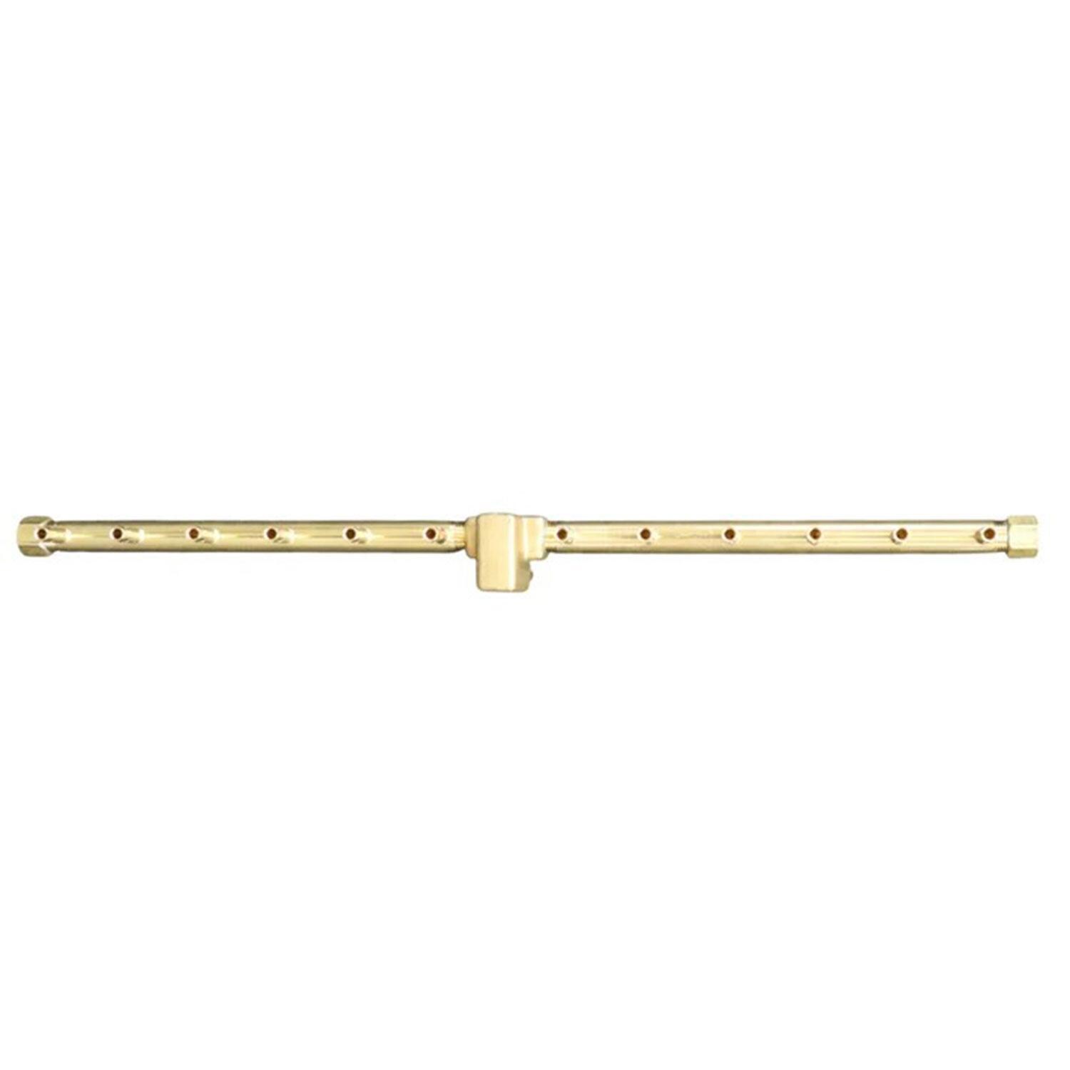 Warming Trends 25 5/8 Linear Brass Natural Gas/Propane Burner w/ 32 X 8-in Plate - White Background thumbnail
