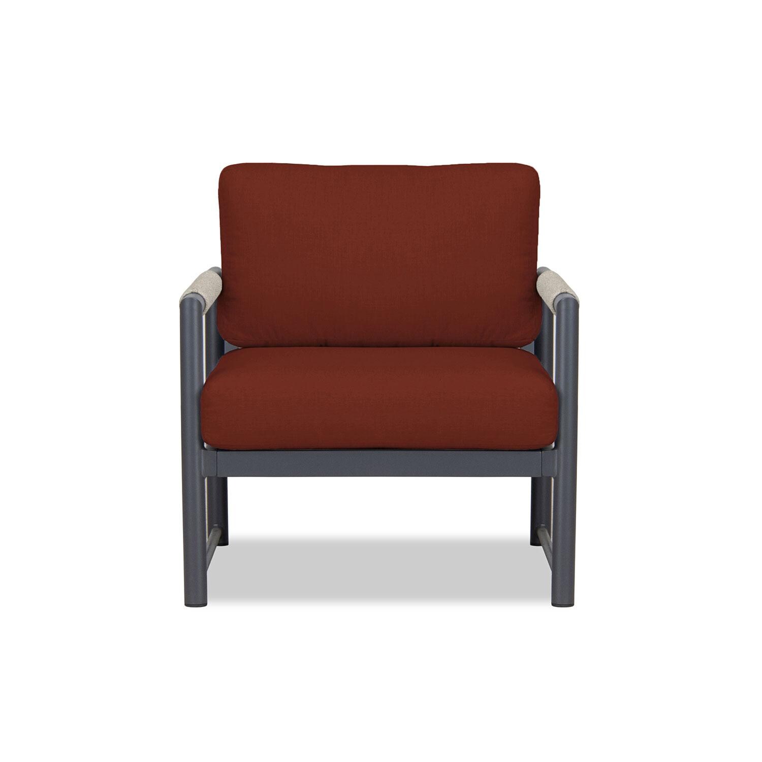 Lakeview AVEBAY-SL-PG-CC-HN Avenue Bay Slate/Pebble Gray Club Chair - Canvas Henna - Display - White Background thumbnail