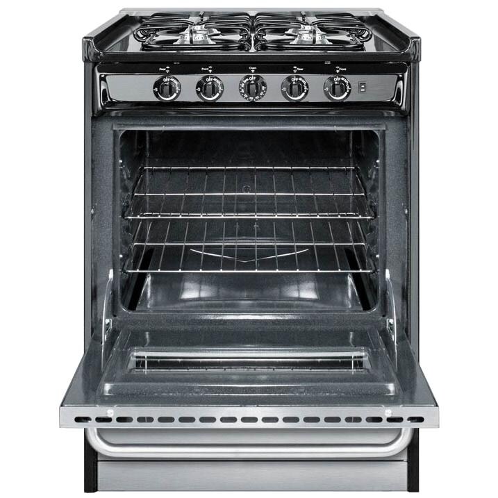 Summit Professional 24Inch 4Burner SlideIn Gas Range Stainless