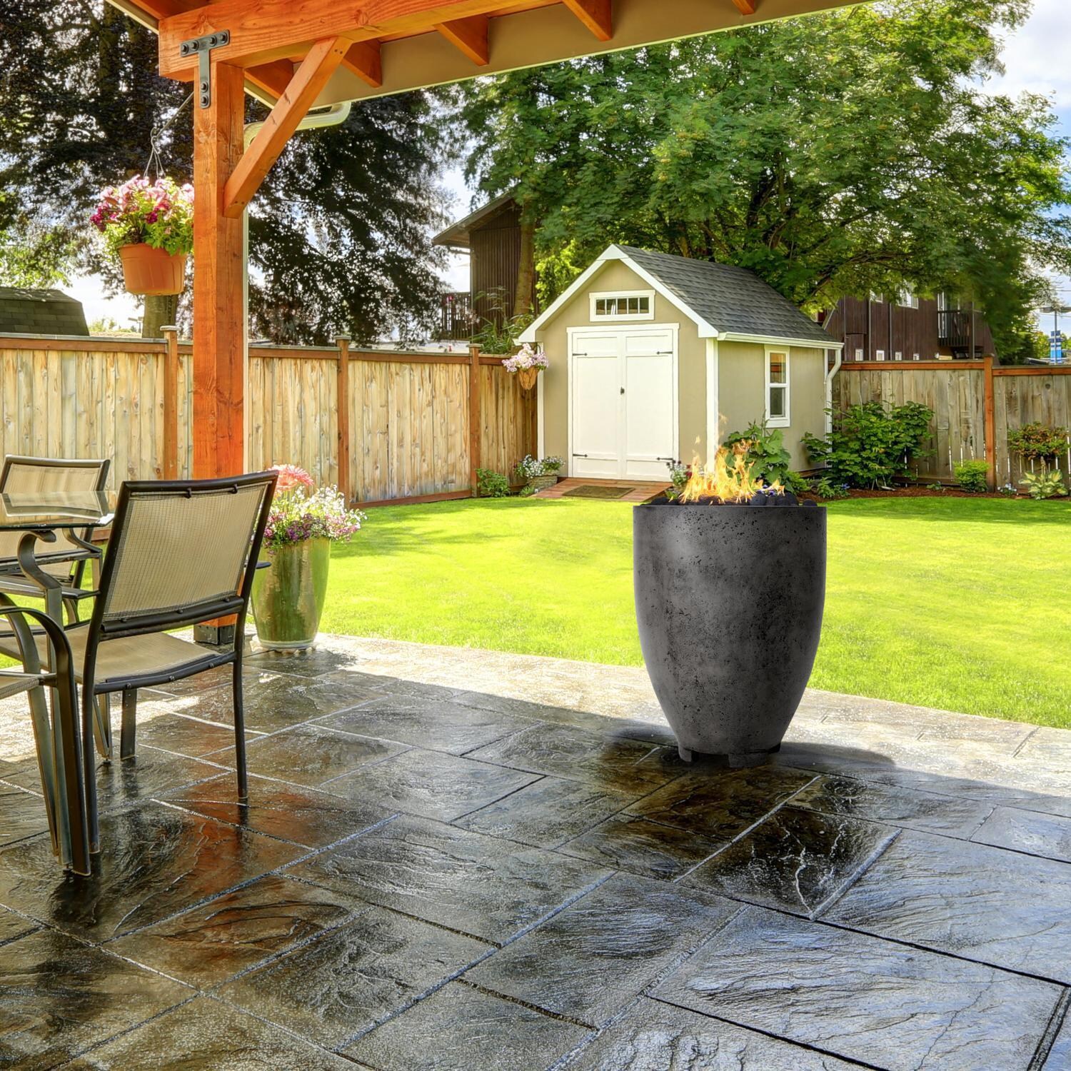 Prism Hardscapes SCPH-413-3LP Pentola 1 Fire Bowl - Propane - Natural - On the Patio thumbnail