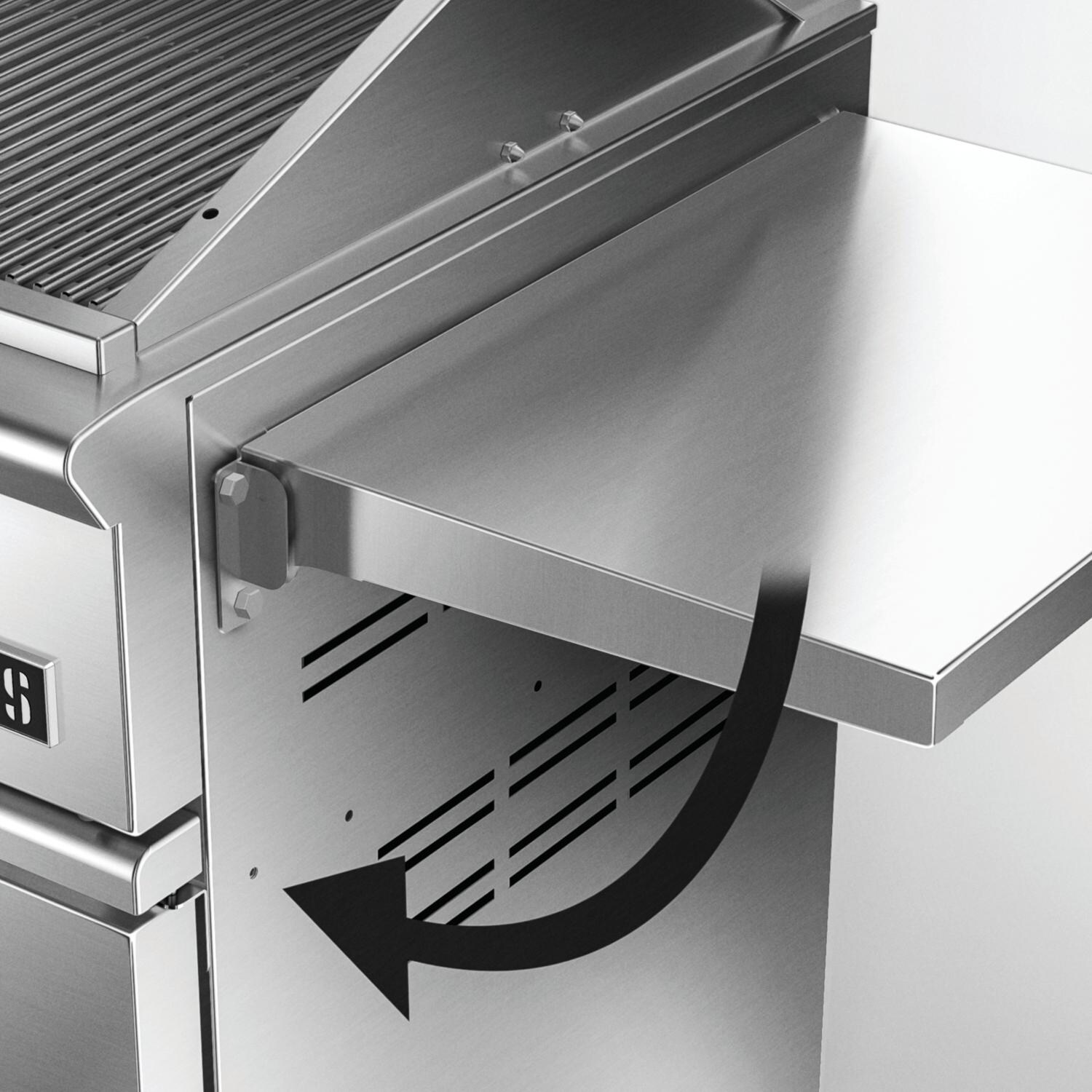 DCS BGC30-BQ-N Series 7 Traditional 30-Inch Natural Gas Grill On DCS CSS Cart With Two Side Shelves - Folding Side Shelves thumbnail