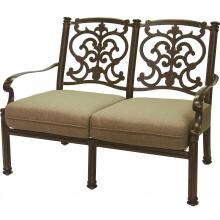 Darlee Santa Barbara Cast Aluminum Patio Loveseat - Mocha image