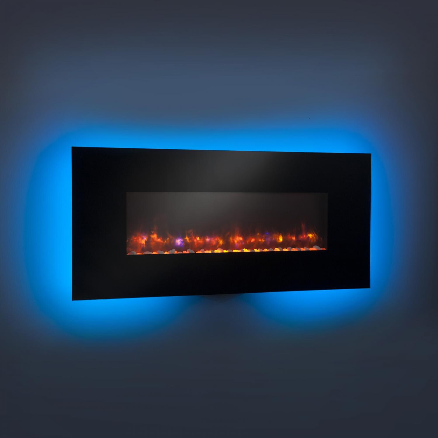 The Outdoor GreatRoom Company 50-Inch Gallery Linear Wall Mount Electric Fireplace - Blue thumbnail