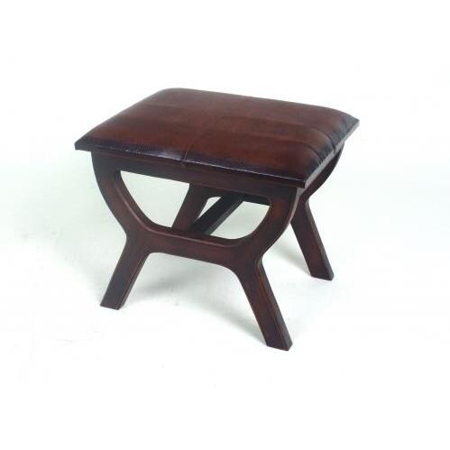 International Caravan Rectangular Stool - Brown