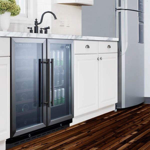 Summit 30-Inch 5.8 Cu. Ft. Dual Zone Beverage Refrigerator - Stainless Steel - Set thumbnail