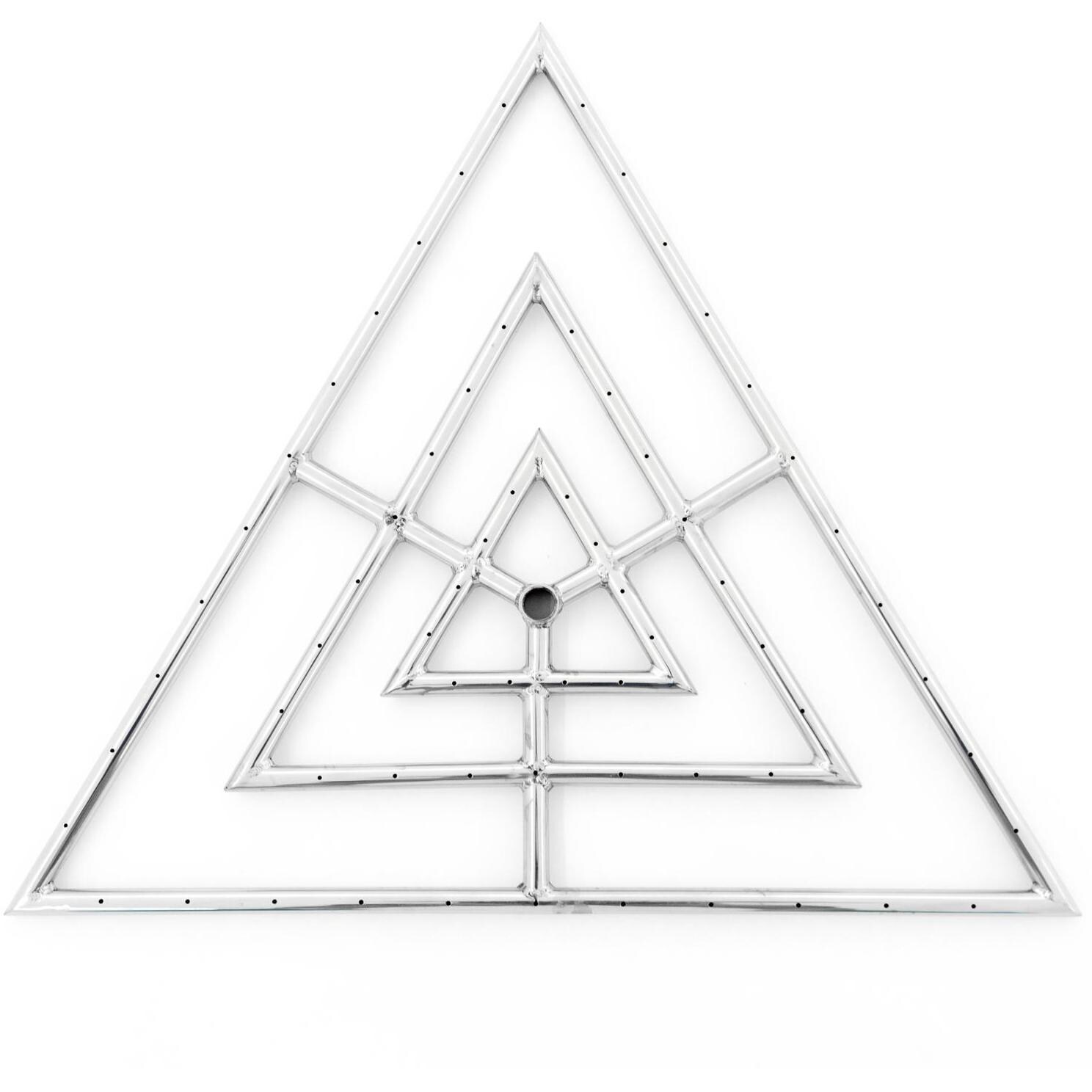 BBQGuys Signature Series 30-Inch Natural Gas Triangle Burner - Stainless Steel - Top View thumbnail