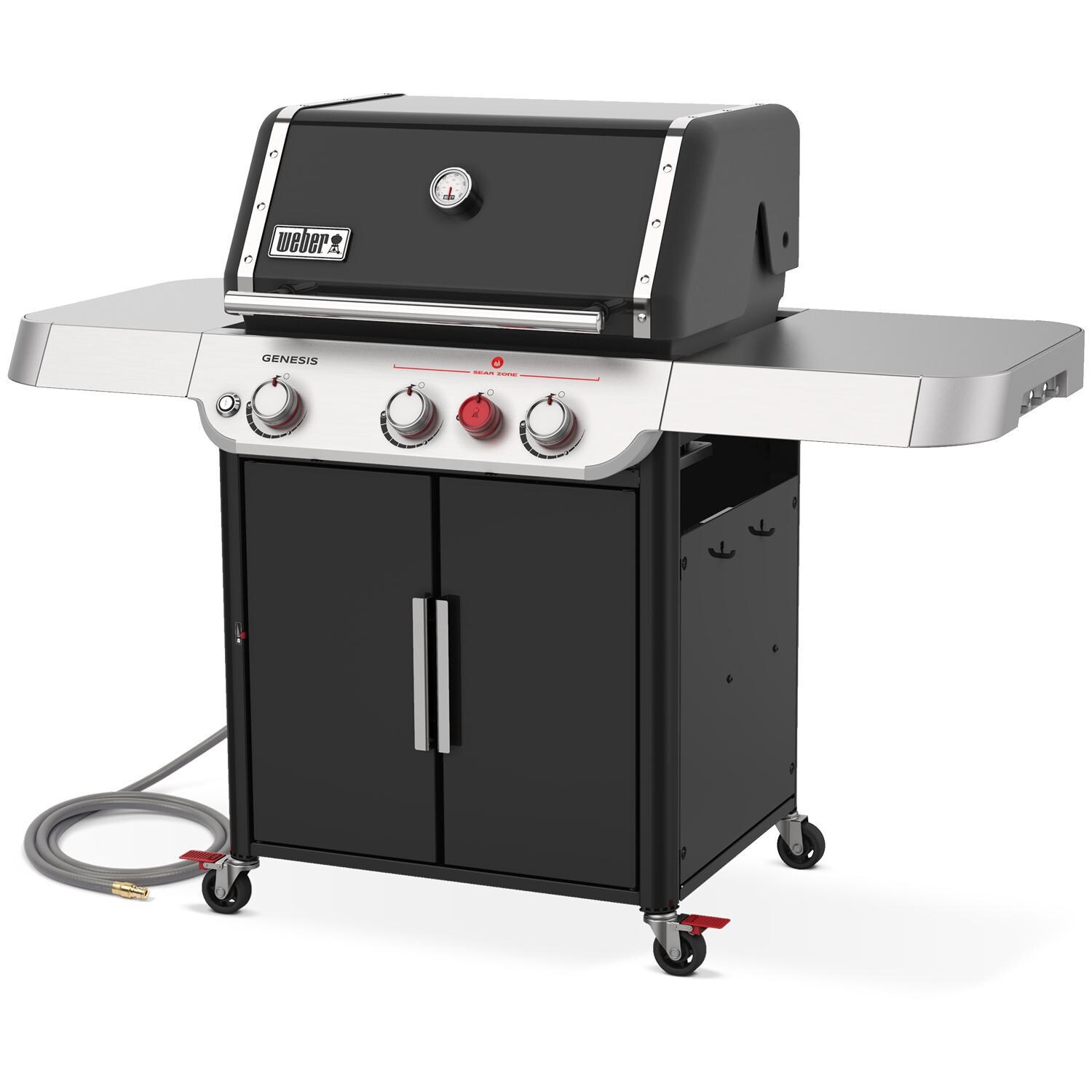Weber GENESIS 37310001 E-325s Natural Gas Grill with Sear Burner - Black - Right-Side Angled View thumbnail