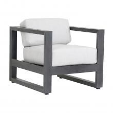 Redondo Aluminum Patio Club Chair W/ Sunbrella Cast Silver Cushions By Sunset West image