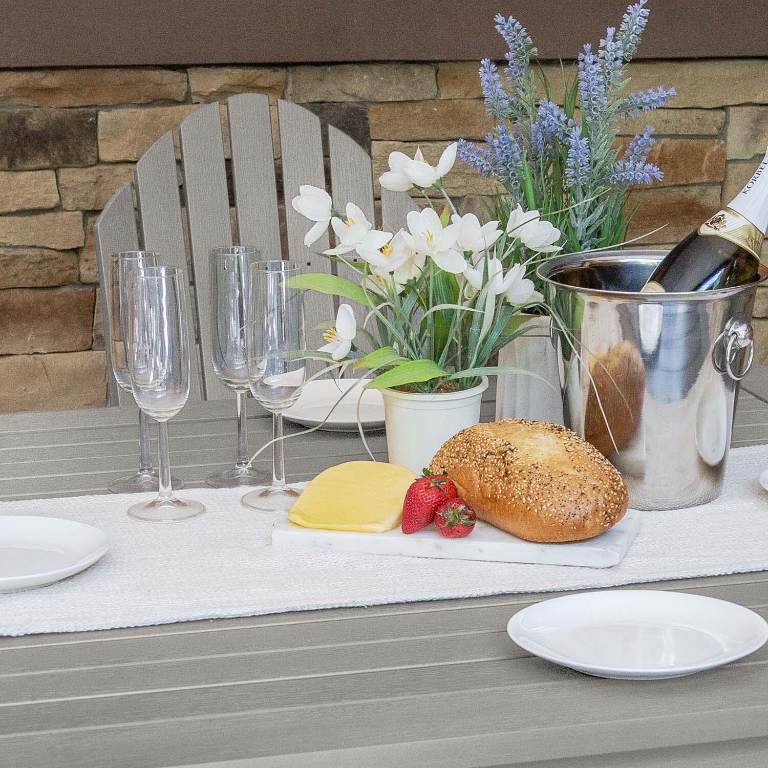 Dream Bay 5 Pc Square Counter-Height Dining Set in Harbor Grey by Lakeview Outdoor Designs - Close Up - Detail thumbnail