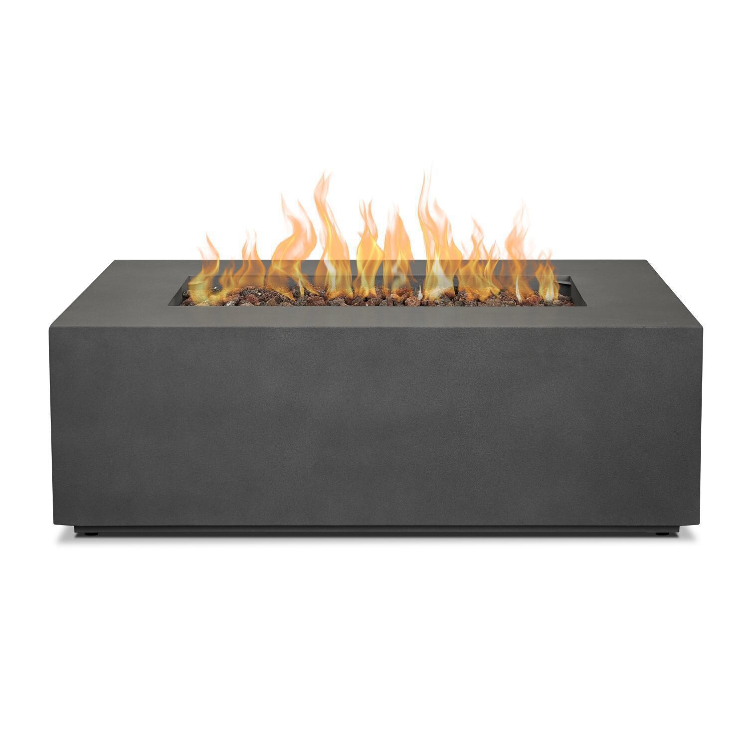 Lakeview Outdoor Designs SC-C9811LP-WSLT Elysian 42-in Rectangle Propane Gas Fire Table - Side - White Background thumbnail