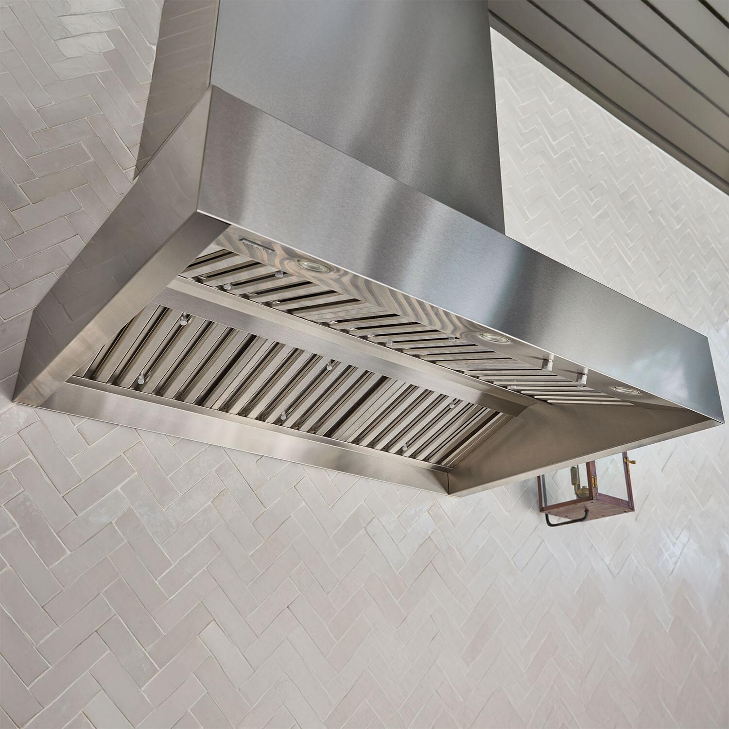 Trade-Wind T7242-12 42-Inch 1200 CFM T-Shaped Outdoor BBQ Wall Hood - Stainless Steel - Lifestyle thumbnail