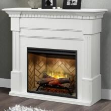 Dimplex - GDS30RBF-1801W - Christina BuiltRite Modular 50-Inch Electric Fireplace & Mantel - White image