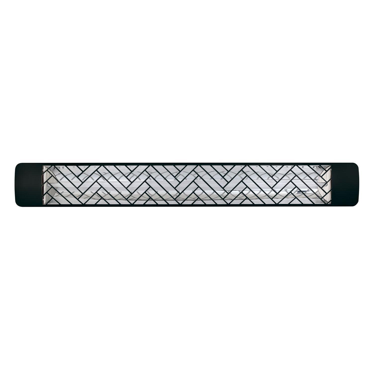 Eurofase EF30208B1 Chevron Series 61 Inch 3000 Watt Single Element Marine Grade 208V Electric Patio Heater in Black - Off - White Background thumbnail