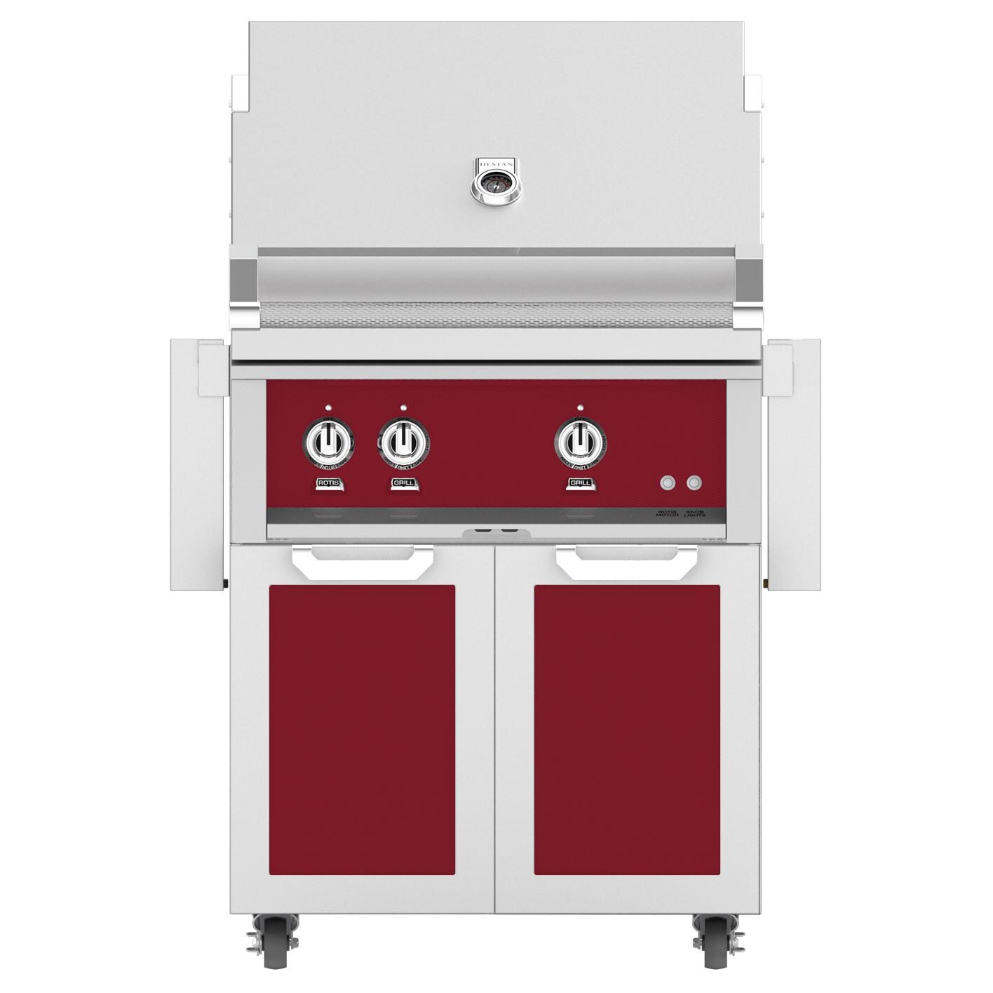 Hestan 30-Inch Freestanding Natural Gas Grill W/ Sear Burner & Rotisserie On Double Door Tower Cart - Tin Roof - GMBR30-NG-BG thumbnail
