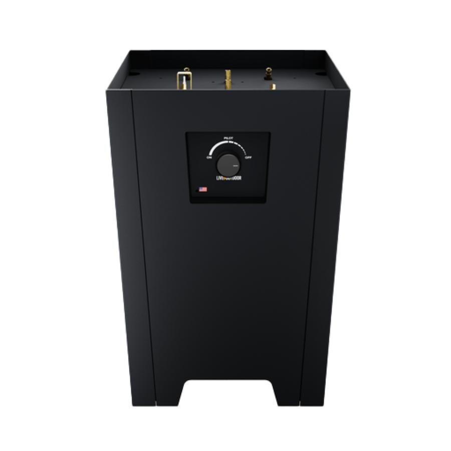 Series 1 12 Inch Portable Square Powder Coated Steel Propane Fire Pit in Black by Live Outdoor