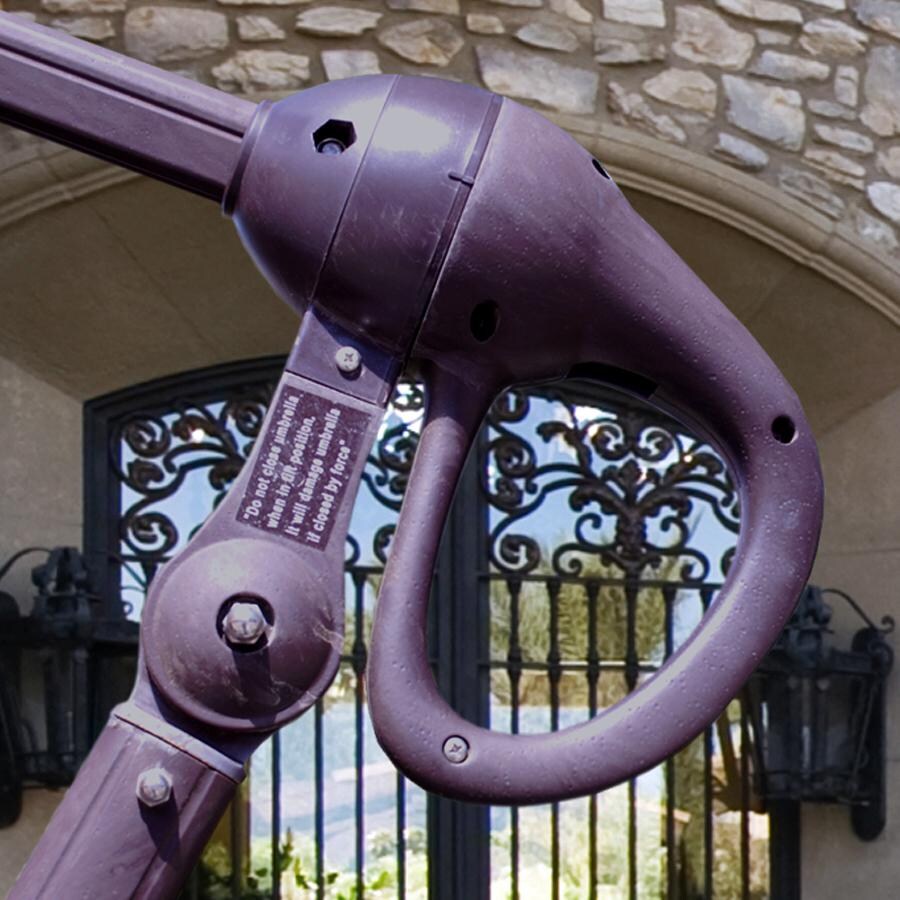 Galtech 11 Ft. Octagonal Patio Umbrella W/ Manual Lift - Easy Lift Handle Detail thumbnail