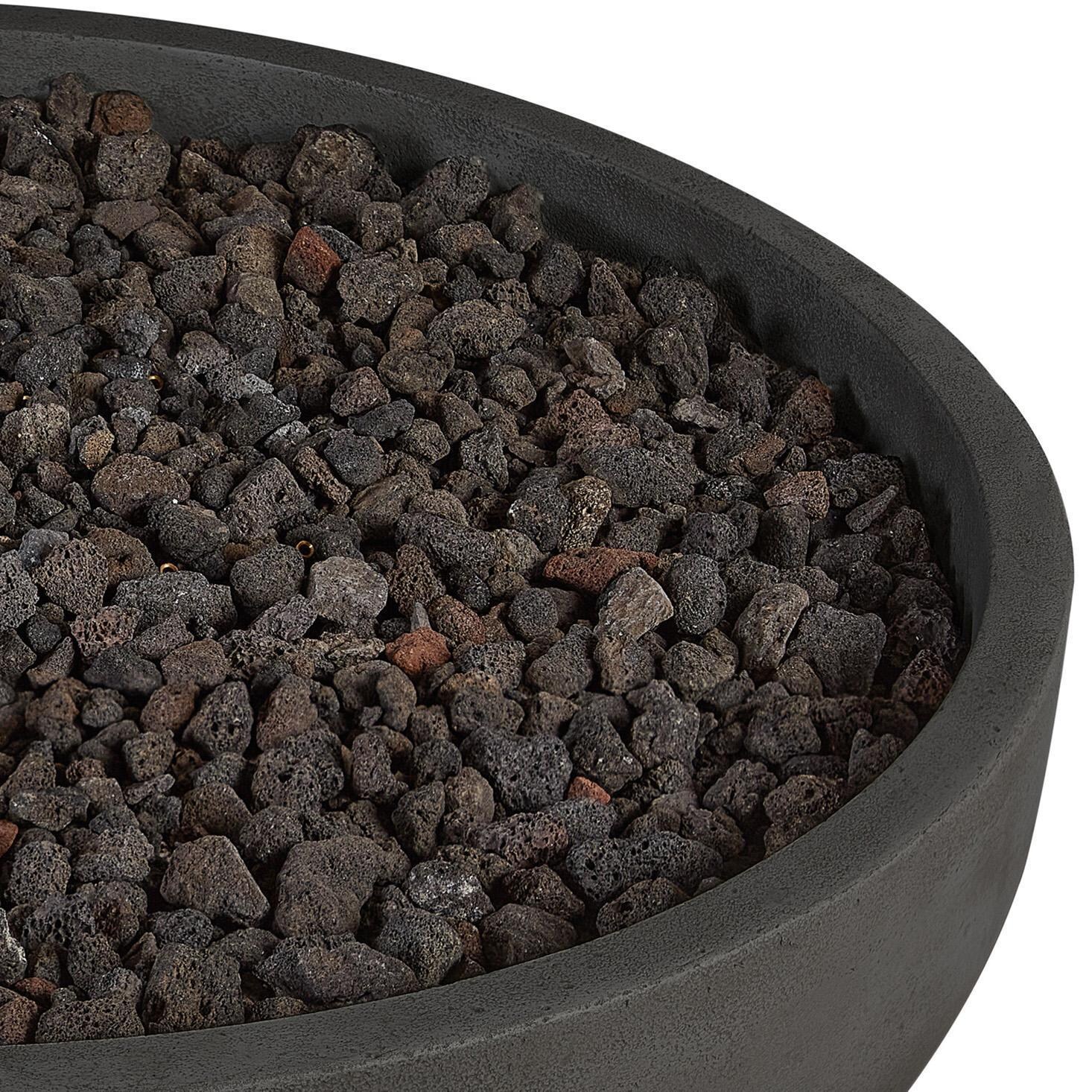 Grand Lake 522LP-CBN 38 Inch Round Concrete Propane Fire Bowl in Gray by BBQGuys Signature - Filler - Detail thumbnail