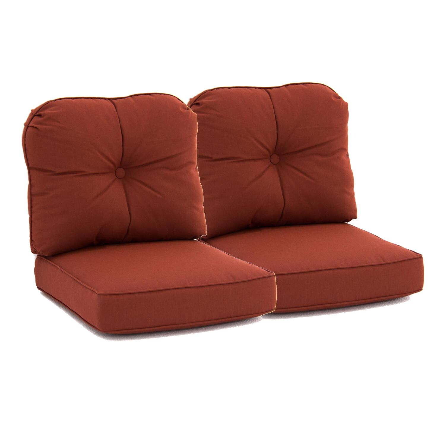 Sunbrella Canvas Henna 4 Piece Medium Outdoor Replacement Loveseat