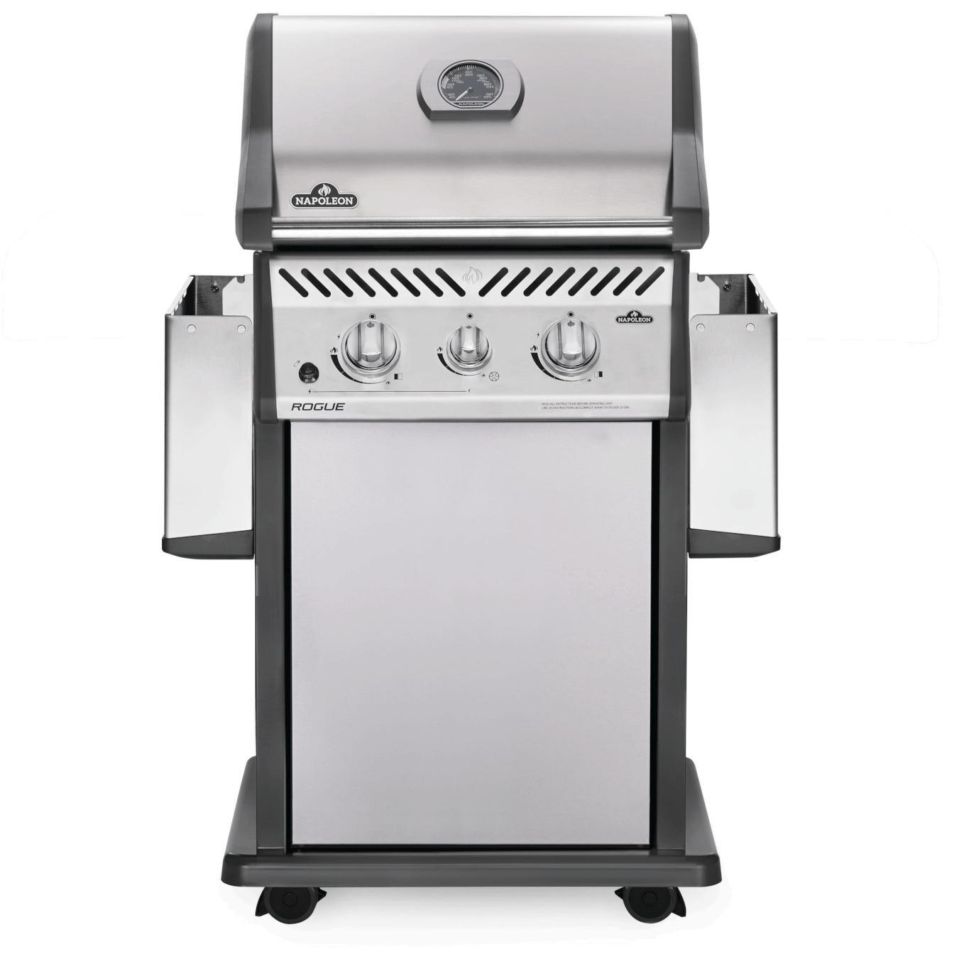 Napoleon Rogue 365 Propane Gas Grill with Range Side Burner (2019) - Shelves Down thumbnail