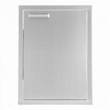 BBQGuys Sonoma Series 17-Inch Stainless Steel Right-Hinged Single Access Door - Vertical image