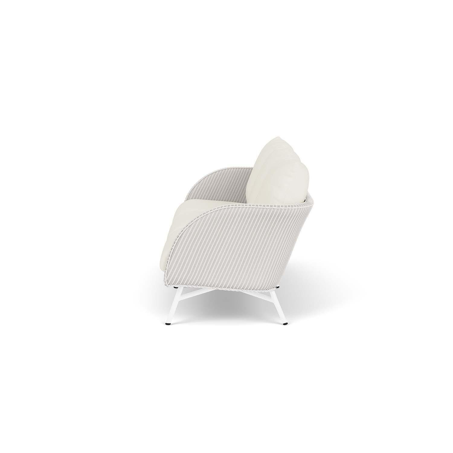 Lloyd Flanders Essence Sofa W/Sailcloth Salt Fabric - White Finish - Side thumbnail