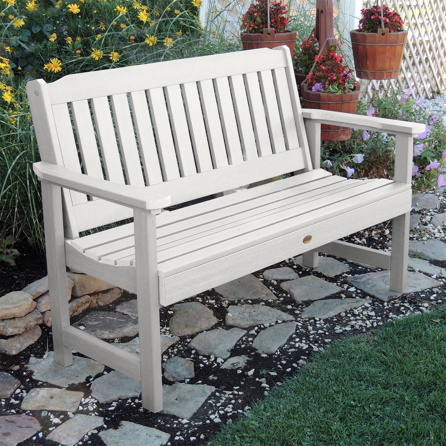 Hart Lane 5 Ft Recycled Plastic Garden Bench in White by Lakeview Outdoor Designs