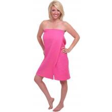 Terry Town Womens Waffle Weave Spa Wrap Towel One Size Fits Most - Hot Pink image