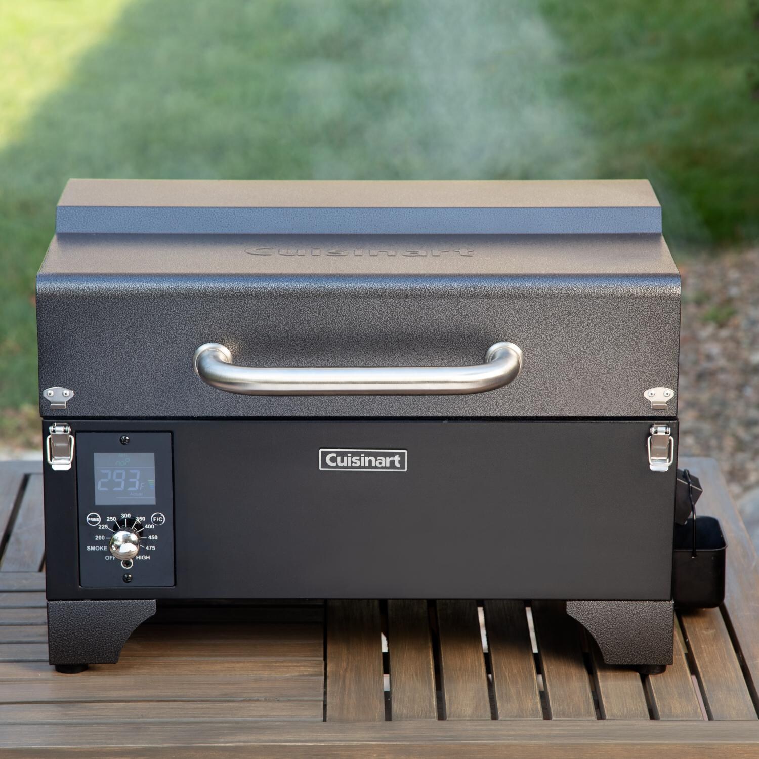 Cuisinart CPG-256 24-Inch Portable Wood Pellet Grill & Smoker - Front View Outside thumbnail