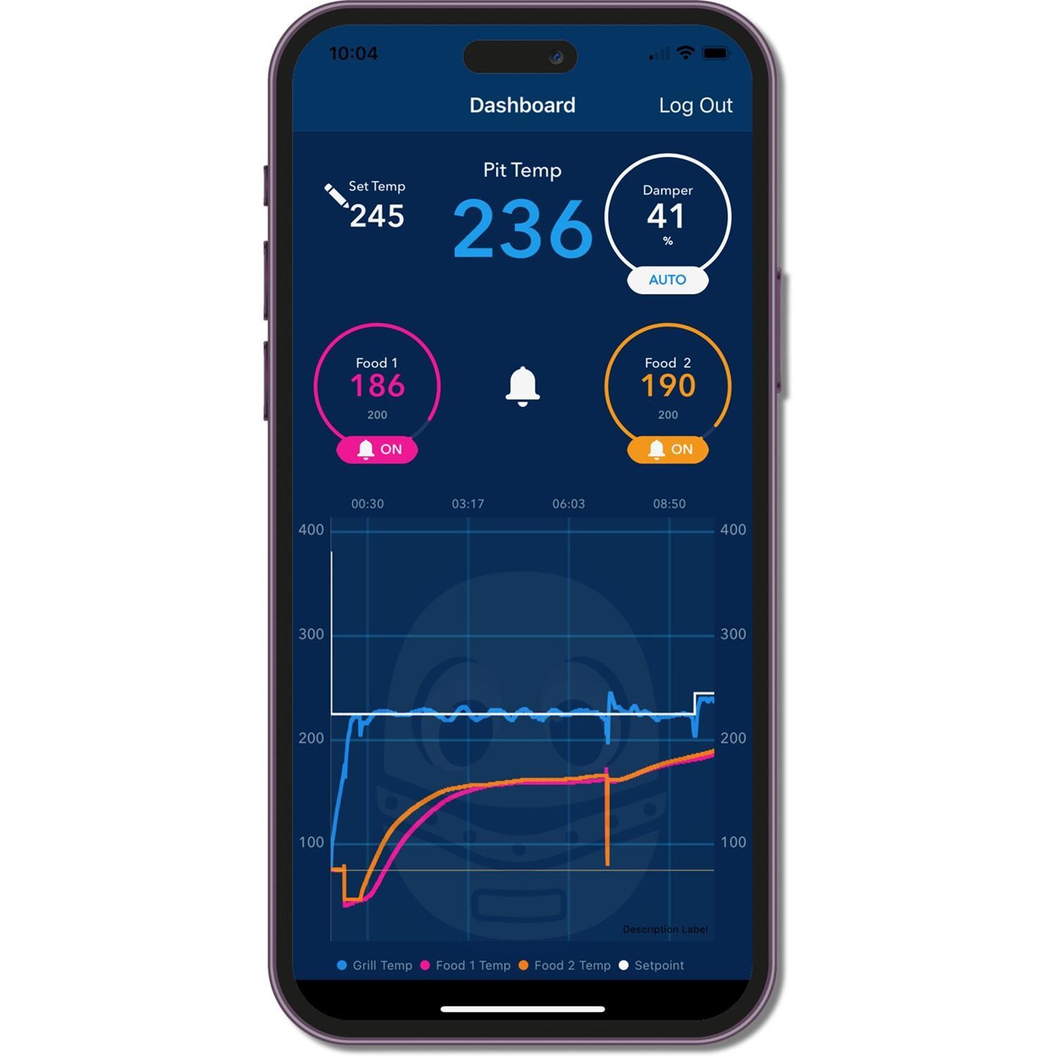 SMOBOT SMOBOT-7INCAP Kamado Grill and Smoker Temperature Controller W/ WiFi and 7.75 Inch Cap for Vision - Iphone App - White Background thumbnail