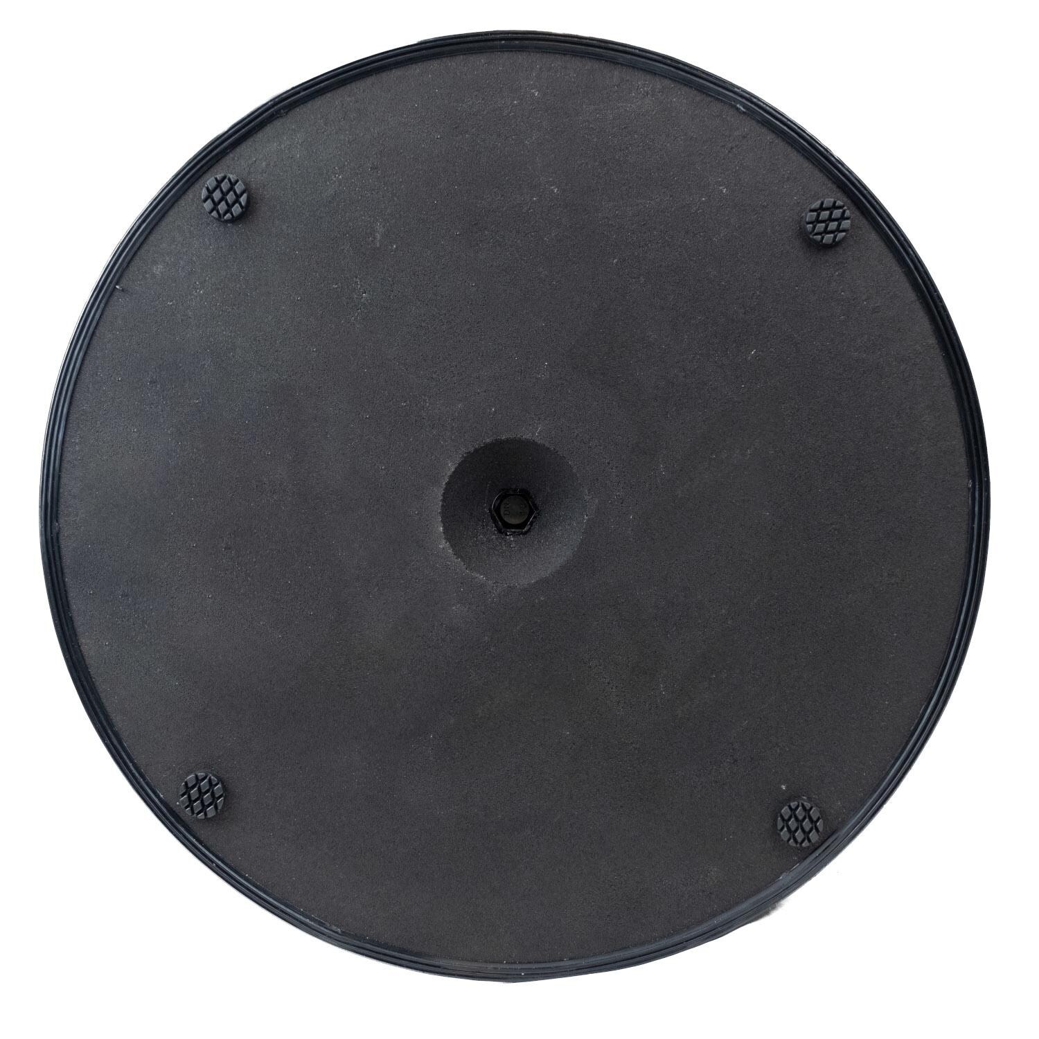 FiberBuilt Outdoor Umbrellas Black Concrete Umbrella Base - Bottom thumbnail