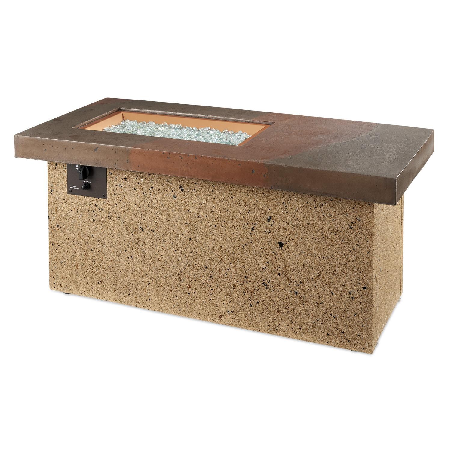 The Outdoor GreatRoom Company Artisan Linear Gas Fire Pit Table - No Flame thumbnail