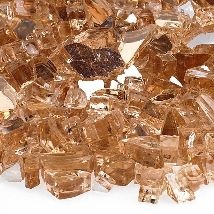BBQGuys Signature 1/4-in Champagne Reflective Fire Glass - 10 Pounds