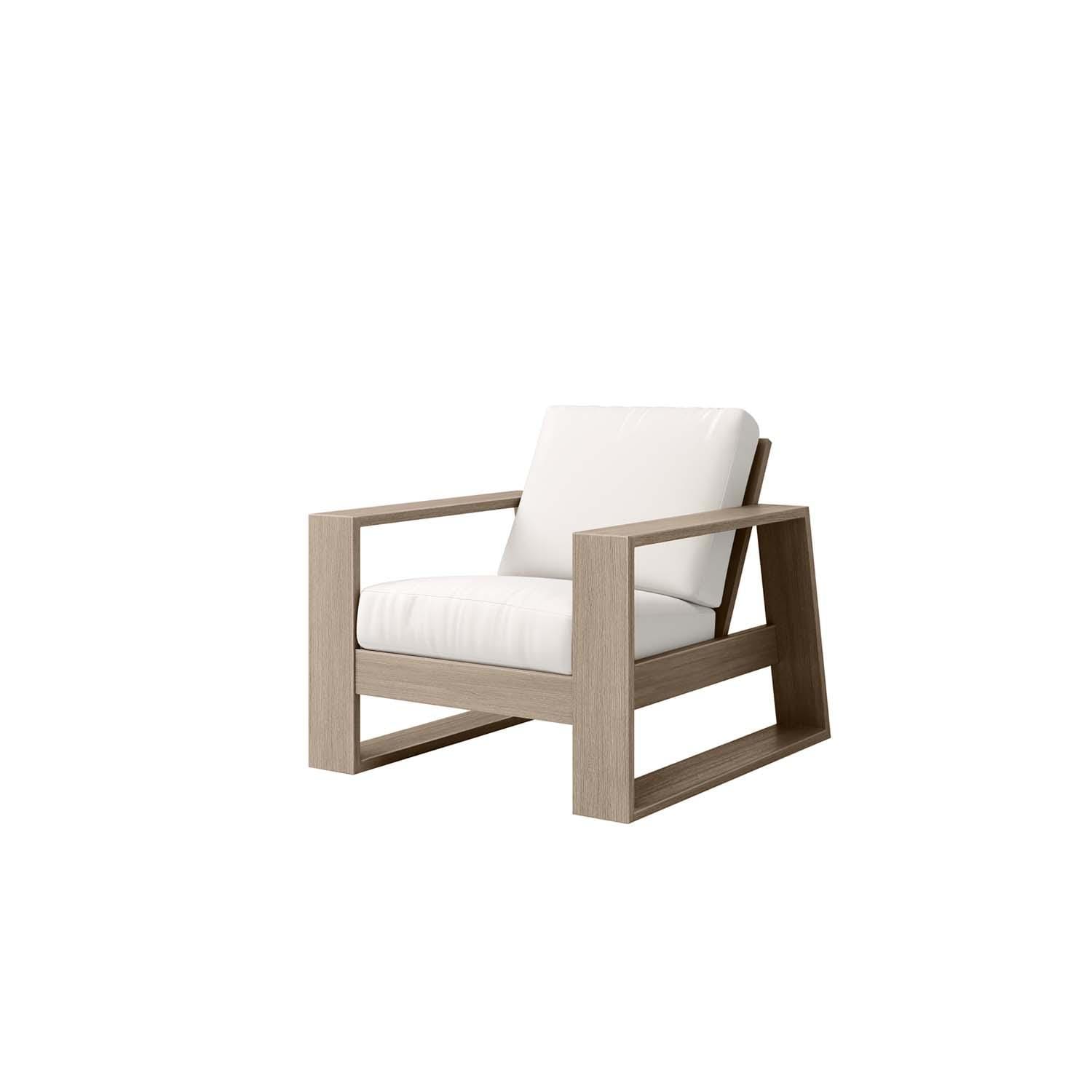 Novara Aluminum Club Chair in Flax/Nadic Fog By Ebel