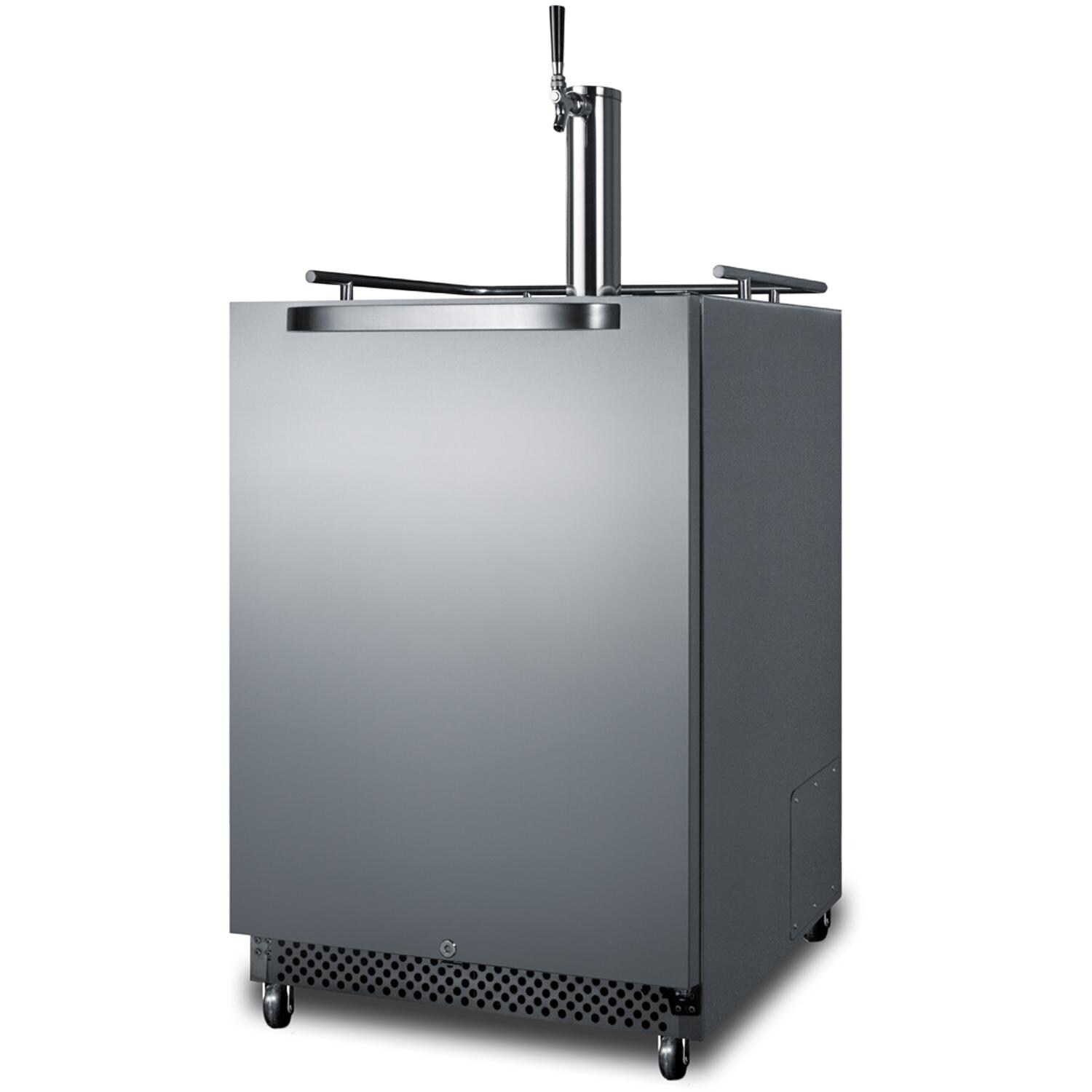 Summit Commercial 24-Inch 6.04 Cu. Ft. Outdoor Rated Single Tap Wine Dispenser / Kegerator - SBC695OSWKD